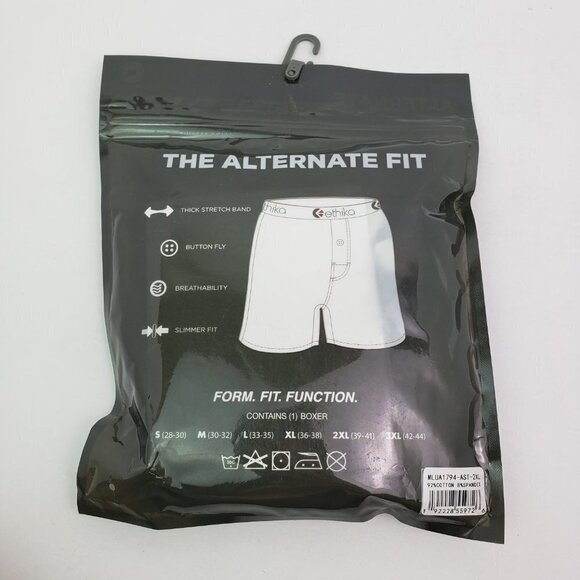Ethika The Alternate Fit Mens Size 2XL 39-41 Gray Boxer Brief Underwear - Picture 3 of 3